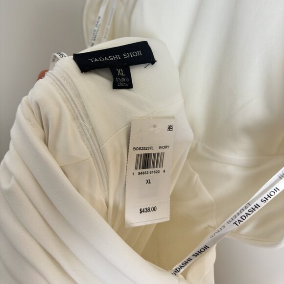 TADASHI SHOJI Tenney Maxi Evening Dress in White Size X-Large - Picture 4 of 9